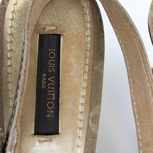 LOUIS VUITTON MONOGRAM WOMEN'S HEELS SANDALS - Picture 7 of 14